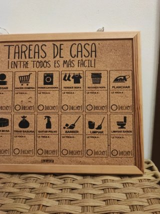 Bacheca Faccende di Casa in Legno e Sughero
