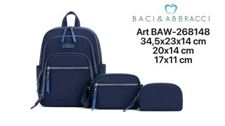 Set 3pz Zaino Baci & Abbracci vari colori