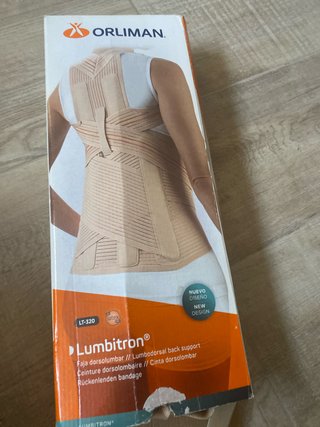 Faja Lumbar Orliman Lumbitron LT-320 Beige