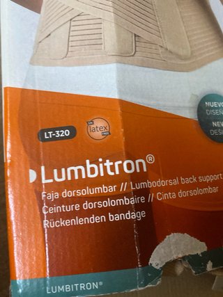 Faja Lumbar Orliman Lumbitron LT-320 Beige