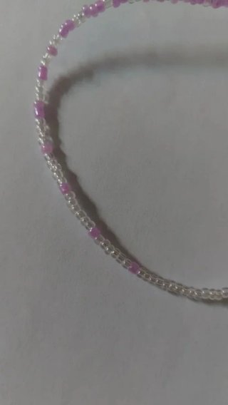Collar gargantilla lila y blanco en degradado
