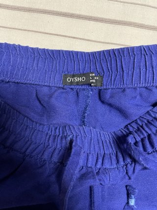 Pantalones cortos de lino azul