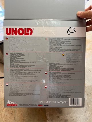 Panificadora UNOLD Backmeister Kompakt 68125