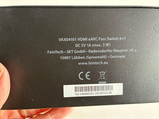 FeinTech VAX04101 HDMI eARC Switch 4x1