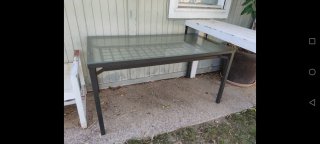 Mesa IKEA Metal y Cristal Negra