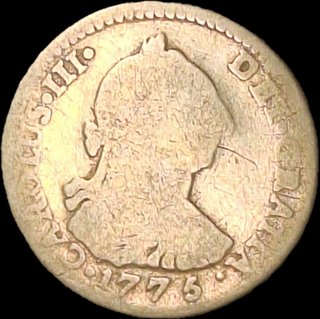 Moneda 1 Real 1776 Carlos III Potosí