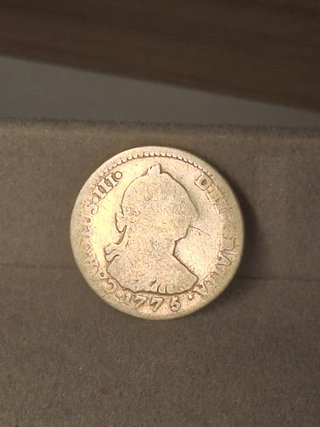 Moneda 1 Real 1776 Carlos III Potosí