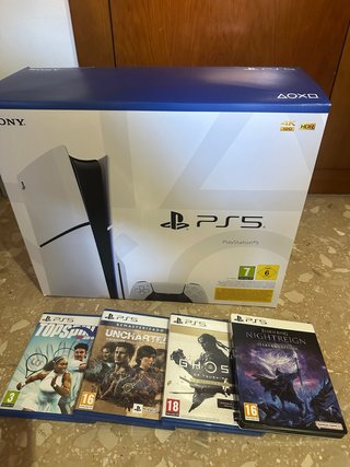 PS5 Slim 1TB + 4 Juegos + Garantía
