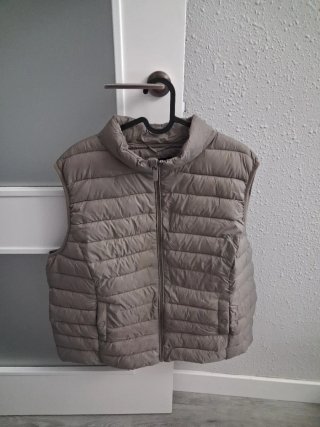 Chaleco acolchado gris talla XXL