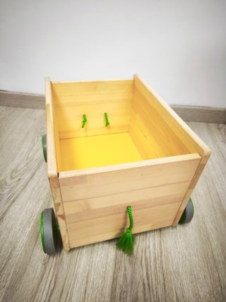 Carrito madera juguetes con ruedas