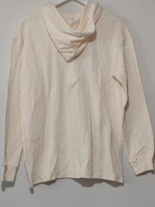 Jersey fino con capucha y botones mujer