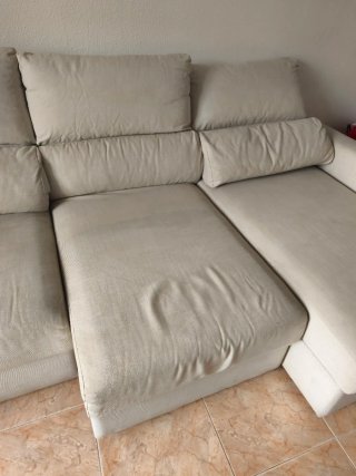 Sofá Sheslong beige tela