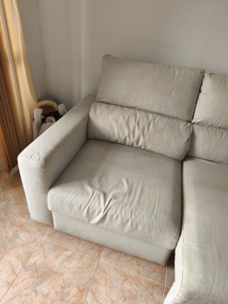 Sofá Sheslong beige tela