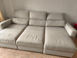 Sofá Sheslong beige tela