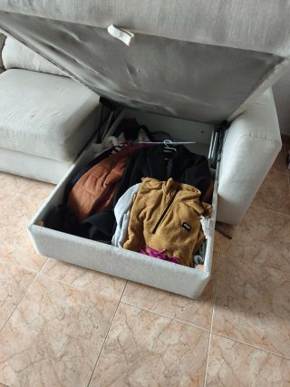 Sofá Sheslong beige tela