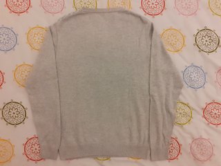 Jersey Adolfo Dominguez gris cuello pico