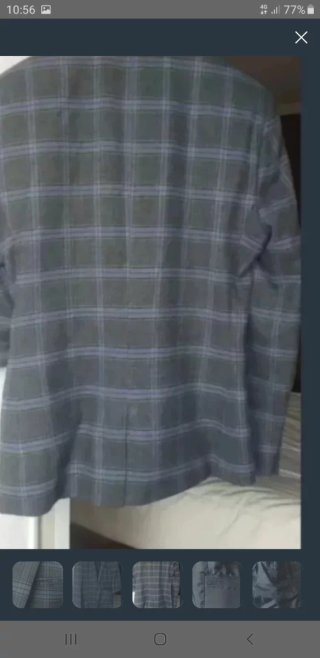 Americana ASOS cuadros gris y azul