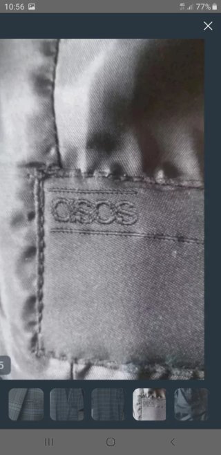 Americana ASOS cuadros gris y azul