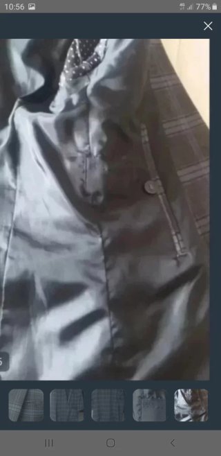 Americana ASOS cuadros gris y azul