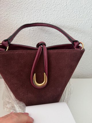 Bolso de mano burdeos