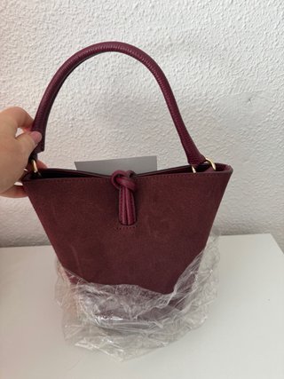 Bolso de mano burdeos