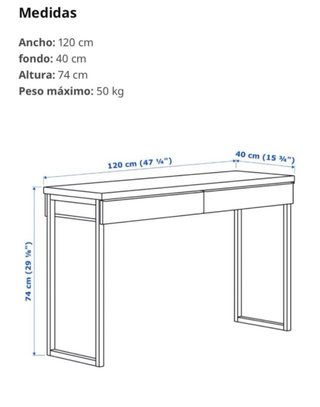 Escritorio Blanco Brillo IKEA Besta Burs