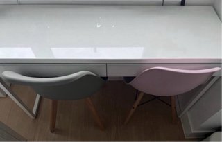 Escritorio Blanco Brillo IKEA Besta Burs