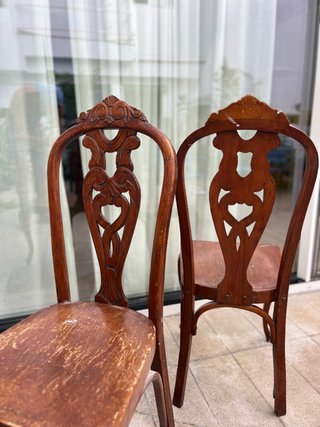 2 Sillas Madera Haya Thonet Antiguas