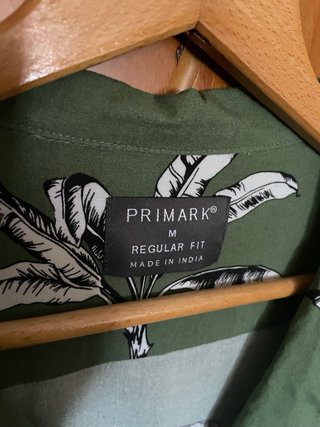 Camisa Hawaiana Verde Palmeras Talla M