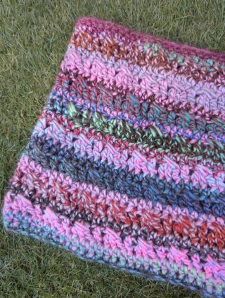 Cuello tejido crochet multicolor