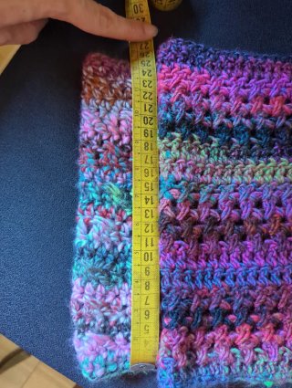 Cuello tejido crochet multicolor