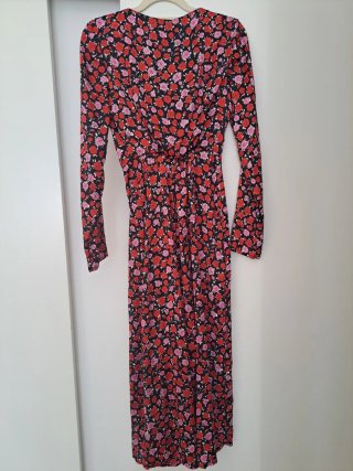 Vestido midi floral Bershka