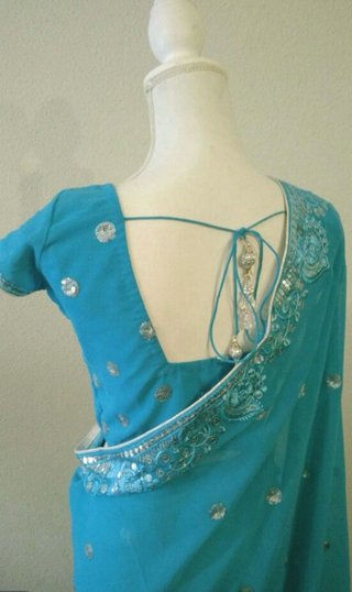 Vendo Saree Azul Turquesa