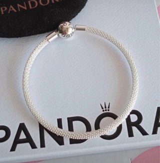 Pulsera Pandora Malla plata  Sin caja  Con bolsa