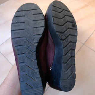 Zapatos Bailarinas Charol Burdeos con Lazo