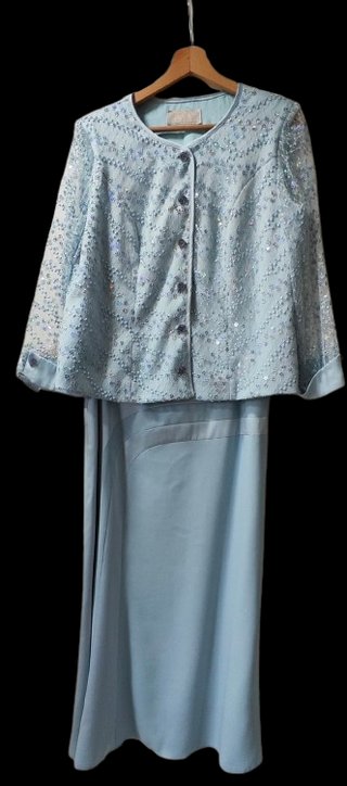 Conjunto 3 piezas ceremonia azul agua