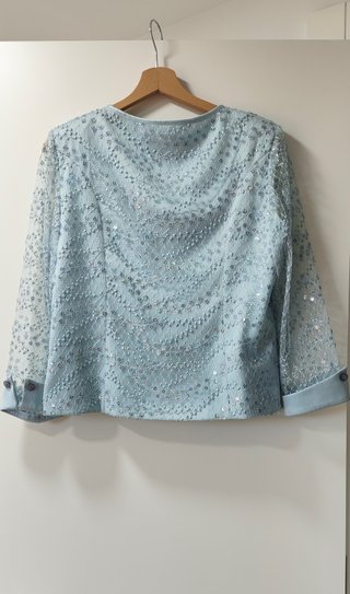 Conjunto 3 piezas ceremonia azul agua