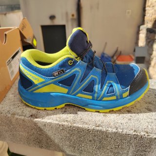 Zapatillas Salomon Montaña Niños Azul/Amarillo