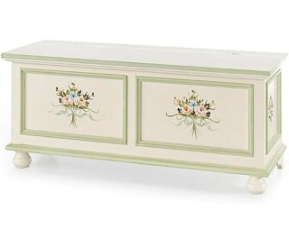 Arcón baúl de madera beige