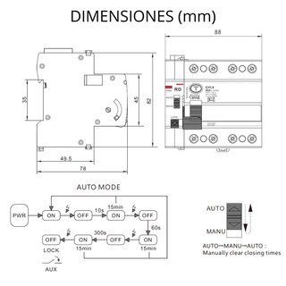 Diferencial autorrearmable 40A 300MA 4P
