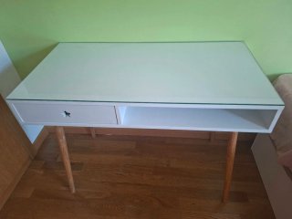 Escritorio blanco y madera Maison du Monde