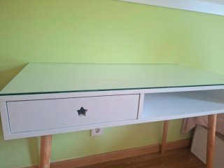 Escritorio blanco y madera Maison du Monde