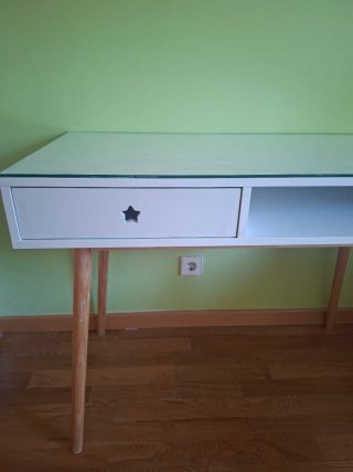 Escritorio blanco y madera Maison du Monde