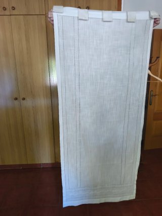 Cortinas de lino blanco