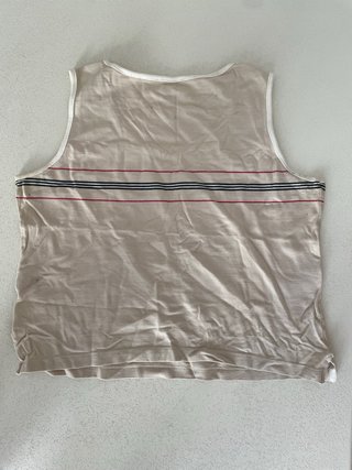 Camiseta Tirantes Burberry Beige Rayas Rojas
