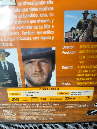DVD La Muerte Tenía un Precio (Western)