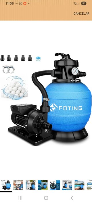 FOTING Filtro de Arena para Piscina Nuevo