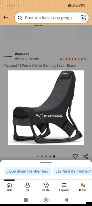Asiento Playseat Puma Racing Negro