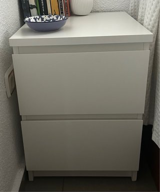 Cómoda y dos mesitas de noche Ikea Kullen Blanca.