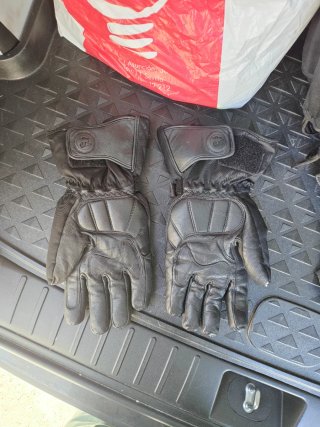 Guantes de moto negros. XXL